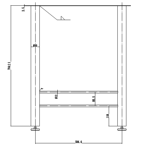 Patte H 30'' Dessin-2