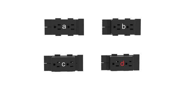 Prise duplex HMP10-A-BU pour panneau AO2 8 fils 4 circuits A BU