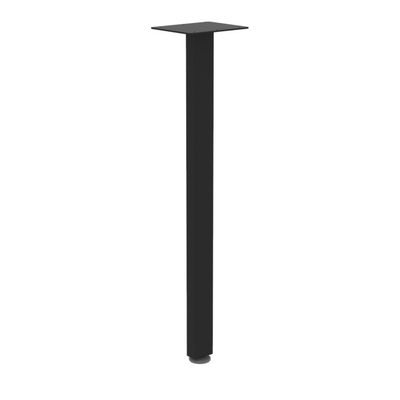 Pieds de table rectangulaires en acier métallique robustes et durables 