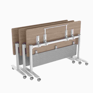 Table rabattable moderne à pieds ronds et à poutre allongée pour usage scolaire